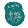 thumbnail image 1 of Inkdotpot Silver Foil Paper Hang Tags Happy Holiday Favor Tags 100 Pieces, 1 of 1