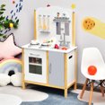 thumbnail image 2 of Costway Ensemble de Cuisine pour Enfants, Ensemble de Jeu de Cuisine pour Tout-Petits avec Armoire et Accessoires, 2 of 10