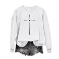 thumbnail image 2 of Yuyuzo Chandails en Molleton pour Femmes Décontractés Saint-Valentin Manches Longues Col Rond Ample Ajusté Mince Chandail Tops, 2 of 5