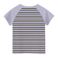 thumbnail image 5 of Économies d'Été! SROBPTY T-Shirts à Manches Courtes pour Tout-Petits, Garçons Tout-Petits Mode Col Rond à Rayures Imprimées Manches Courtes Violet, 9 Ans, 5 of 5