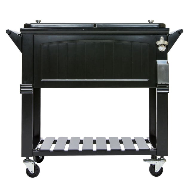 Permasteel Refroidisseur de Patio de Style Antique 80QT - Noir