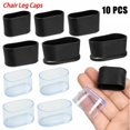thumbnail image 4 of MYG 10 X Rubber Chair Leg Cap Oval Covers Furniture Table Feet Floor Protectors, 4 of 4
