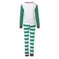 thumbnail image 2 of Pyjamas Tenue Parent-Enfant Costumes de Noël Patchwork à Carreaux Imprimés Vêtements de Maison Col Rond Manches Longues Pyjamas Ensembles Deux Pièces Assortis Pyjamas de Noël pour Couples en Liquidation, 2 of 9