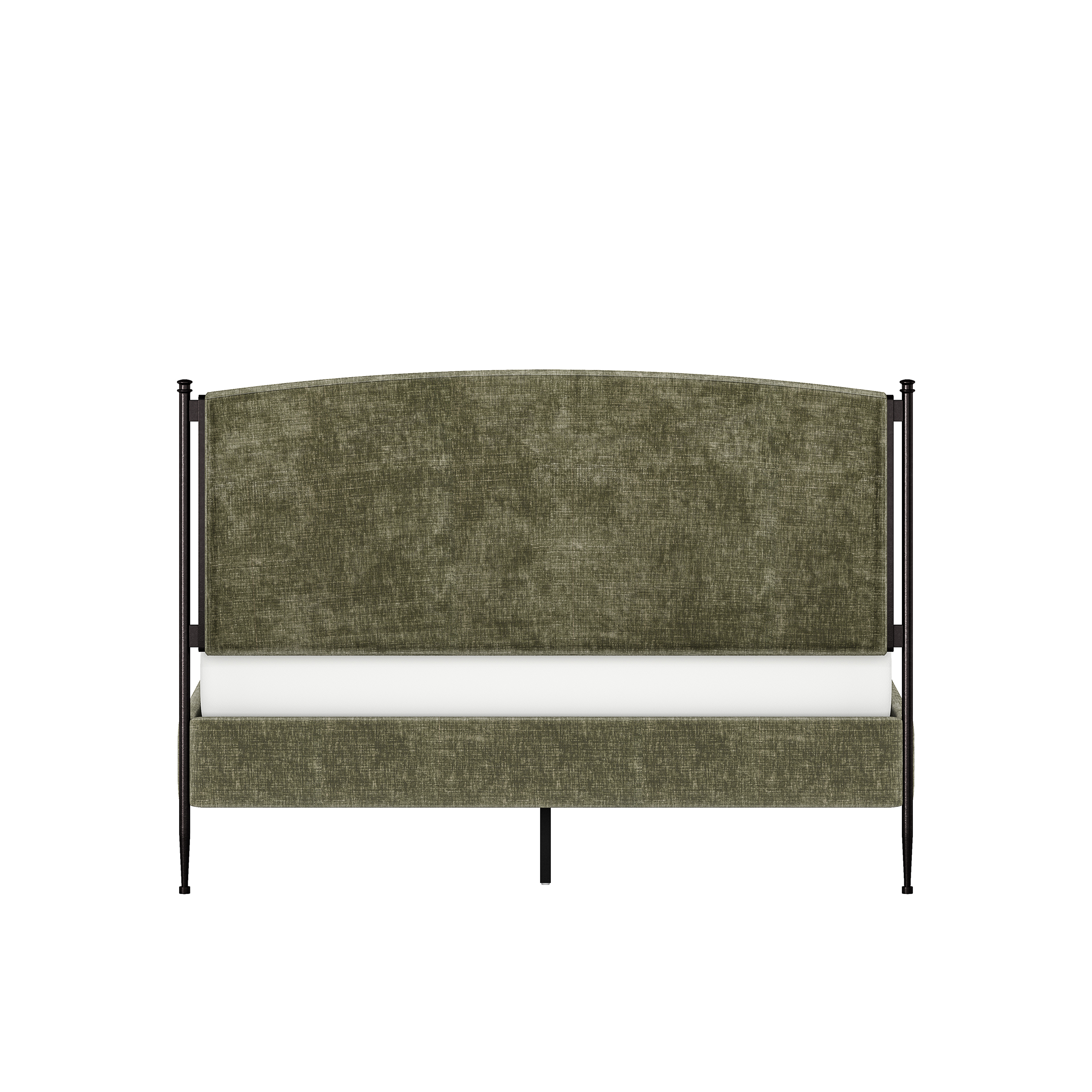 Better Homes & Gardens Ambrose Upholstered King Bed, Forest Velvet and Forged Iron