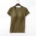 thumbnail image 2 of Timegard Hauts d'Été pour Femmes avec Soutien-Gorge Intégré Col Ras du Cou Manches Courtes Tenue de Détente Pyjama Doux Décontracté T-Shirt, 2 of 7