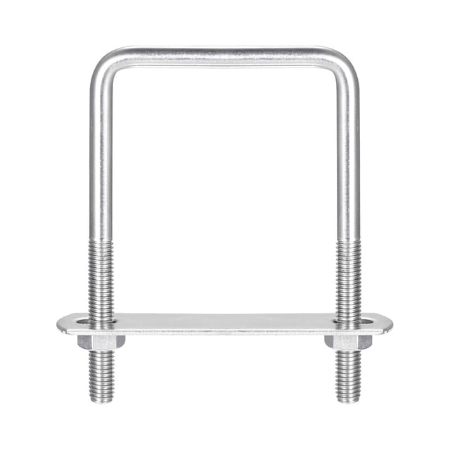 Unique Bargains Square U-Bolts 5 Sets 67mm Inner Width 110mm Length M8 304 Stainless Steel U Clamp Bolt