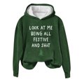 thumbnail image 2 of Jienlioq Hauts de Noël pour Femmes Liquidation Haut Imprimé Col Rond Manches Longues Ample, 2 of 3