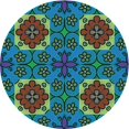 thumbnail image 1 of Ahgly Company Machine Washable Indoor Round Transitional Light Sea Green Area Rugs, 3' Round, 1 of 7