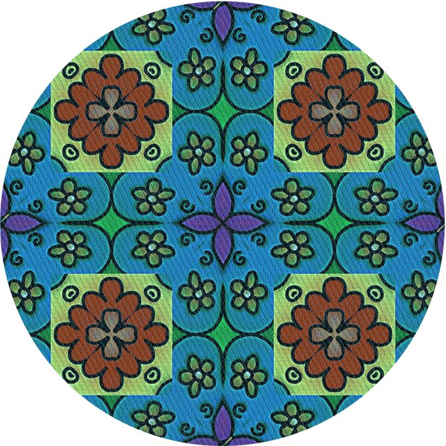 Ahgly Company Machine Washable Indoor Round Transitional Light Sea Green Area Rugs, 3' Round