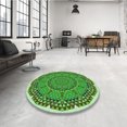 thumbnail image 4 of Ahgly Company Tapis d'Intérieur Lavable en Machine Carré Vert Jade Transitionnel, 7 Pieds Carré, 4 of 7