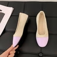 thumbnail image 4 of Casual Shoes For Women, Color-Block Canvas Slip-On Flats with Round Toe and Soft Sole for Spring and Summer, Large Sizes Available, 4 of 4