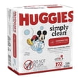 thumbnail image 2 of Huggies Simply Clean Baby Wipes, UNSCENTED, 3 Flip Top Packs, 192 Wipes, 2 of 8