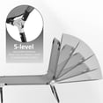 thumbnail image 4 of Outsunny Chaise Longue Pliante, Chaise de Bronzage avec Dossier Réglable, Gris, 4 of 10