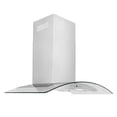 thumbnail image 1 of ZLINE 48) Hotte de Cuisinière Murale Convertible de 48 Pouces en Acier Inoxydable et Verre (KN4-, 1 of 9