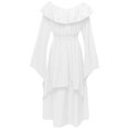 thumbnail image 3 of UPPADA Liquidation Robes d'Invitée de Mariage à Manches Évasées pour Femmes Robe de Cocktail Chic Robes de Bal d'Hiver Robes de Cocktail Formelles Robe de Mariage Blanche Femmes Courte, 3 of 4