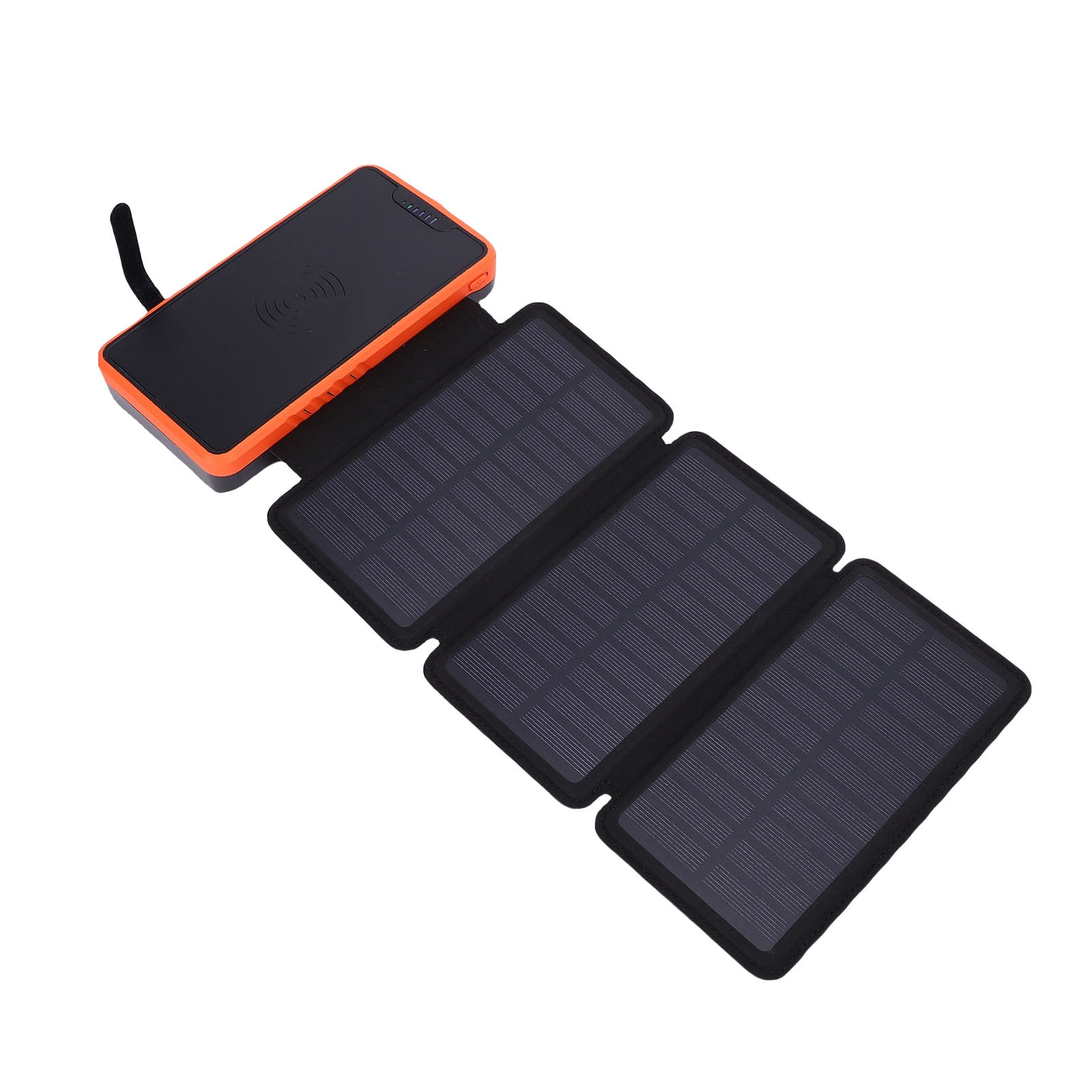 20000mAh Solar Power Bank, Efficient Wireless Power Bank with Tri Fold Solar Panel & LED Light & Double USB Output, Waterproof External Battery Pack for Phone Tablet Outdoor