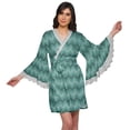 thumbnail image 1 of Moomaya Peignoir en Coton pour Femmes Robe de Chambre Imprimée Courte Peignoir de Douche Nuptiale, 1 of 6