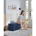 thumbnail image 2 of SONGMICS Banc Ottoman de Rangement Pliant de 30 Pouces, Coffre de Rangement, Tabouret Repose-Pieds, Bleu Minuit ULSF47 Po, 2 of 4