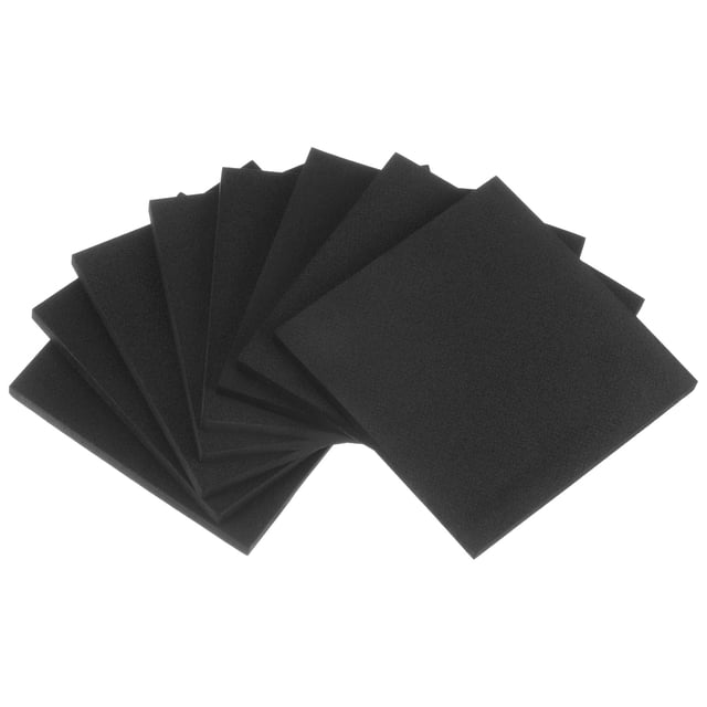 Unique Bargains 8pcs Rubber Padding Sheets 1/4' Thick x 4' Long Square Neoprene Foam Sheet Non-Slip Anti Vibration Pads
