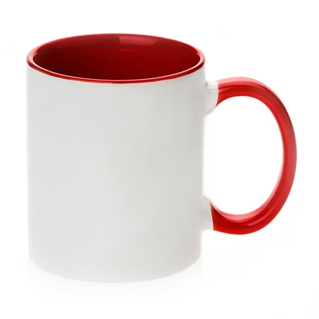 INTBUYING 36pcs 11oz Blank Sublimation Ceramic Mug with Various Colors Inner/Handle Coffee Tea Mugs
