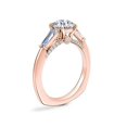 thumbnail image 2 of 0.90 Carat Excellent Round Shape Genuine Diamond Latest Design Three Stone Engagement Ring for Ladies Solid 18K Rose Gold Size 7.5, 2 of 8