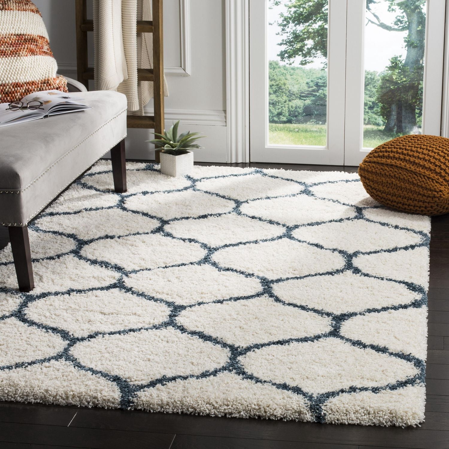 Safavieh Hudson Arline Tapis Géométrique Shag