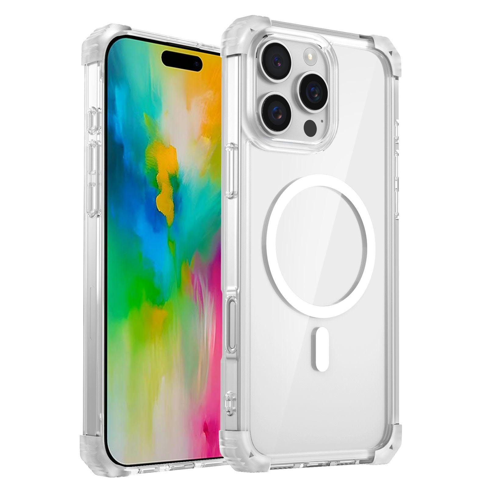 16 Pro Étui de Protection Transparente pour Téléphone Iphnoe16 Pro Antichute PC 2 en 1 Étui de Protection Transparente Sans Étape