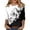 06_White, variant on Gpoecd Womens 3/4 Sleeve Blouses Round Neck Casual Plus Autumn Loose Fit Three Point Sleeve Shirt Womens Casual Tops 06_White,L