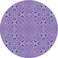 thumbnail image 1 of Ahgly Tapis Rond Lavable en Machine Intérieur Transitionnel Lilas Violet Vif, 6 Pieds Rond, 1 of 7
