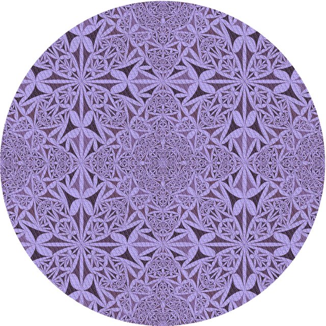 Ahgly Tapis Rond Lavable en Machine Intérieur Transitionnel Lilas Violet Vif, 6 Pieds Rond