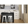 thumbnail image 3 of South Shore Myro Kitchen Island with Storage, in Faux Black Stone and White, 3 of 20