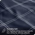 thumbnail image 2 of Bare Home Ensemble de Draps Ultra Doux - Premium 1800 Collection - Poches Profondes - 3 Pcs - Lit Simple, Carreaux Modernes - Minuit/blanc, 2 of 8