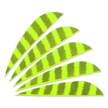 Unique Bargains Arrows Vanes 20 Pack 3 Inch Arrow Feather Right Wing, Fluorescent Yellow