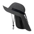 thumbnail image 4 of DYNWAVECA Chapeau de Pêche Chapeau de Soleil avec Rabat de Cou Soleil Protection Visière Chapeau de Randonnée Chapeau à Large Bord pour la Chasse Équitation Sac à Dos Sport Adultes Vert Profond, 4 of 10