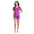 thumbnail image 1 of George Women's Notch Collar Pajama 2-Piece Set, 1 of 6