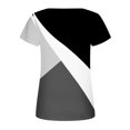 thumbnail image 4 of SMihono Hauts pour Femmes Été Chic Décontracté Grande Taille Mode Confortable Décontracté Col Rond Manches Courtes Imprimé Haut Blouse T-shirt Oversize pour Femmes 2023, 4 of 4