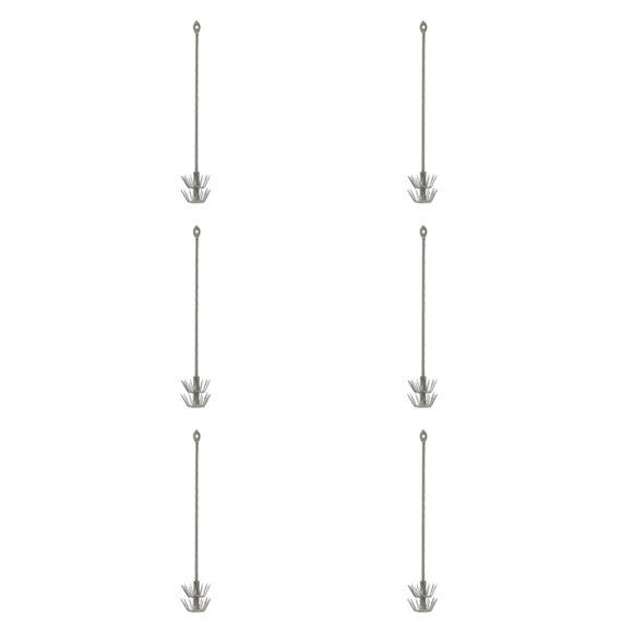 DYNWAVECA 6 Pcs Hameçons Calmar Jigs Leurres de Pêche Faux Appâts Équipement de Pêche Hameçons Seiche Jigs de Pêche avec Long Manche 12cmx1.4cm