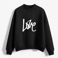 thumbnail image 4 of CEHVOM Femmes Mode Décontractée Imprimé Col Rond Ample Manches Longues Hauts Courts Blouse Chandails Sans Capuche Liquidation, 4 of 5