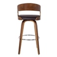 thumbnail image 2 of Armen Living Shelly Modern Faux Leather Counter Stool in Brown, 2 of 7