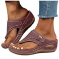 thumbnail image 1 of Orthopedic Wedge Flip Flops for Women 2025 Comfortable Arch Support Orthofeet Wide Slides Sandals, 1 of 7