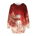 thumbnail image 4 of TIMIFIS Robe de Noël Moche pour Femmes Robe de Vacances à Manches Longues Père Noël Flocon de Neige Graphique Midi Robe Chandail Automne Hiver avec Poches, 4 of 4