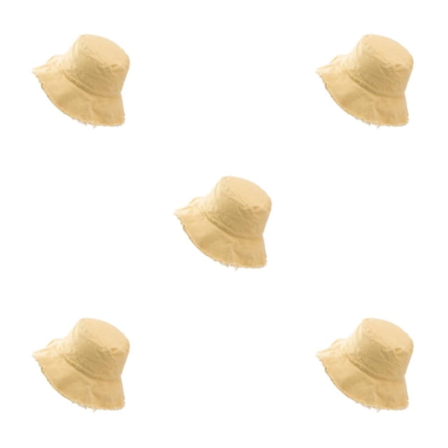 maskred Stay Sun Safe And Stylish With Bucket Hat For Outdoor Adventures M Easy To Wear yellow 5Set