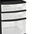 thumbnail image 3 of Homz Plastic 5 Drawer Home Storage Container TowerCloset Organizer, Black Frame, 3 of 7