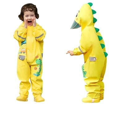 Children'S Raincoat Boy Child Water Girl Baby Kindergarten Transparent Primary School Student Poncho Dinosaur Raincoat Rain Gear Girls Rain Wear L/4 Y—6 Y
