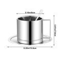 thumbnail image 3 of EGNMCR Kitchen Utensils Set, Cooking Utensils Set, 304 European Style Stainless Steel Coffee Cup Set Office Double Layer Insulated Water Cup Reception Business Gift Tea Cup coffee cup, 3 of 6