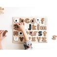thumbnail image 3 of Creative Beginning Wooden Lowercase Alphabet Puzzle for Kids Ages 3-5 with Tracers & Chalkboard Base, ABC Learning Blocks Printing and Letter Matching Educational Toy, 3 of 9