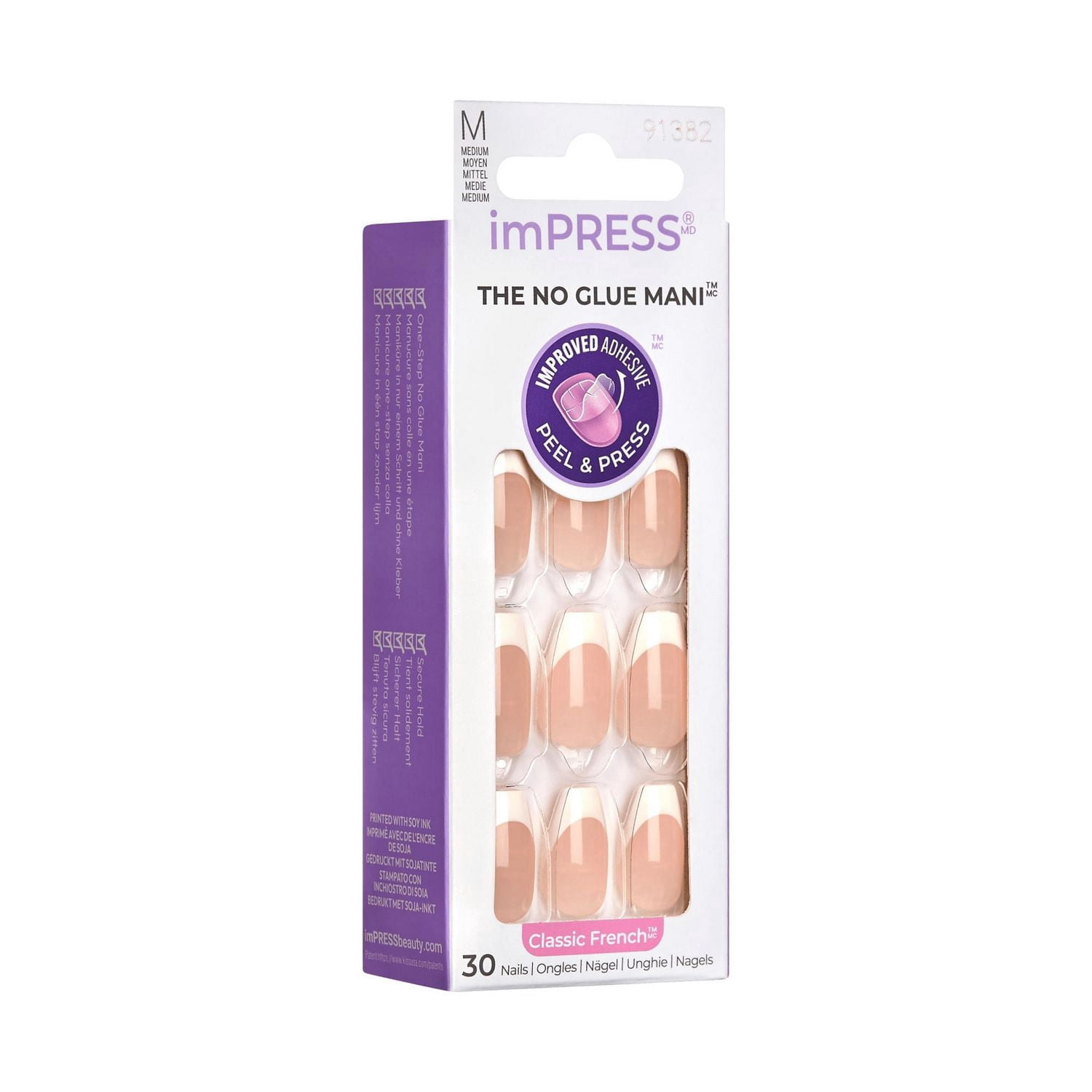 imPRESS Française - la Manucure Sans Colle, Idéale, Ballerine Moyenne