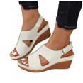 thumbnail image 1 of Sandales Habillées à Talon Compensé pour Femmes 2025 avec Bride Arrière Ajustable Été Confortables Sandales Orthopédiques de Marche, 1 of 8