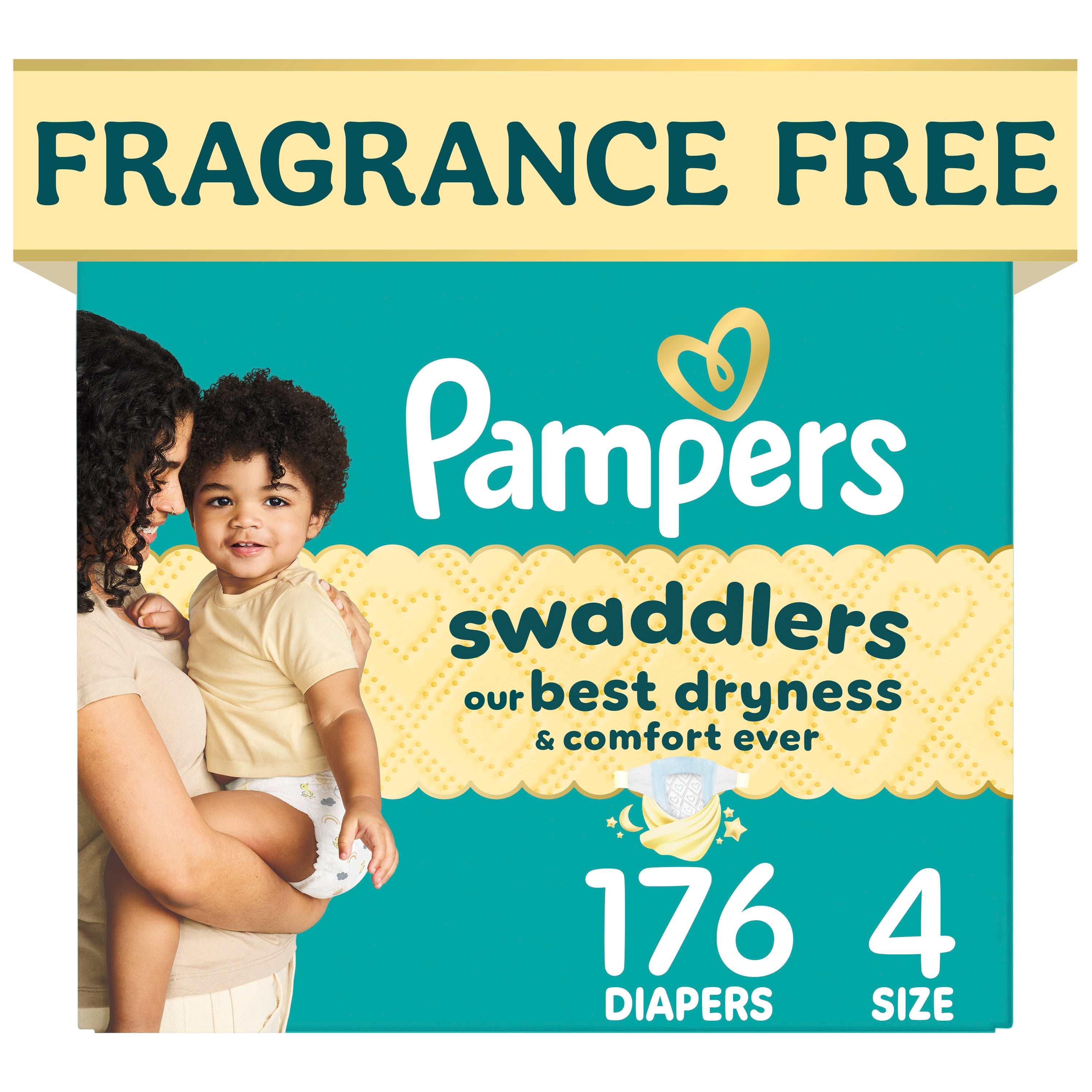 Pampers Swaddlers Diapers, S2 (10-22 lbs), Count, Absorbent, Keeps Baby Dry and Comfortable