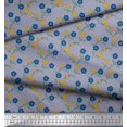 thumbnail image 2 of Soimoi Rayon Fabric Leaves & Floral Printed Fabric 1 Yard 42 Inch Wide, 2 of 3